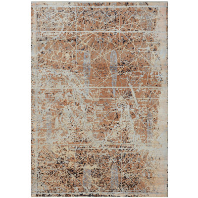 Rectangle 170 cm x 240 cm Geometric Hand Knotted Area Rug