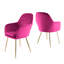 Taraji 46cm H Velvet Upholstered Metal Armchair-22261457-22261463