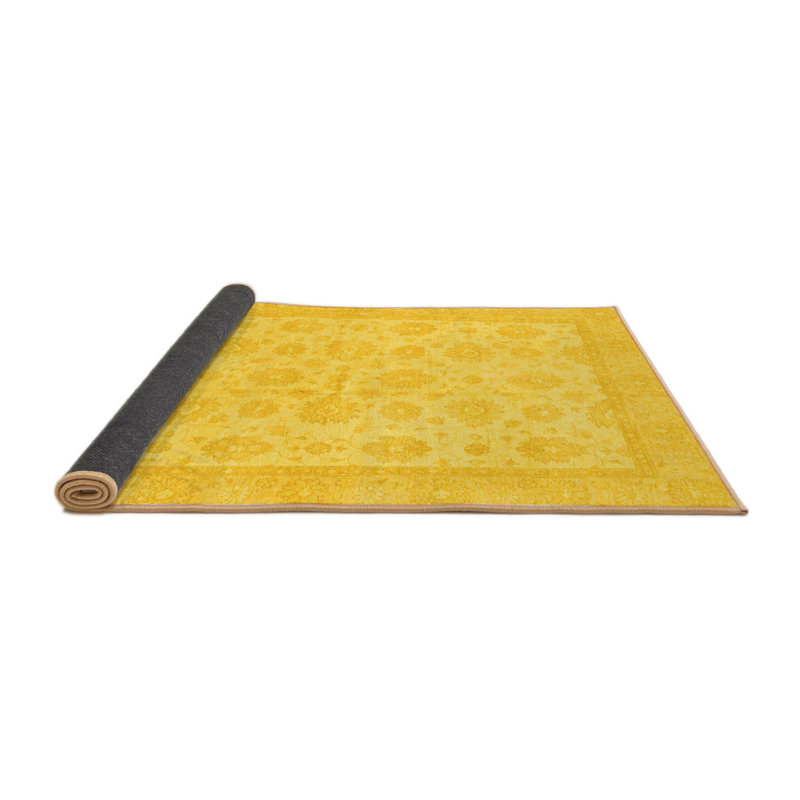 Tapis oriental en laine / polyester tissé à la machine Aimani, Rond 7 pi