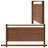 Mid-Century Modern Canopy Bed Frame - Solid Wood 4-Poster Design, Walnut Finish, No Box Spring Needed-886603890