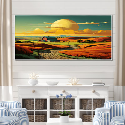 Minimaliste Indiana Farm Countryside II - granges, art mural