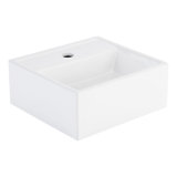 13" Kaisy White Porcelain Specialty Wall Mount Bathroom Sink with Overflow