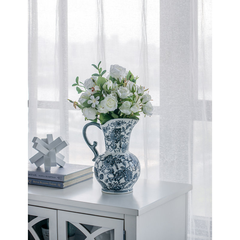 Pot en porcelaine bleu / blanc 12,2 po