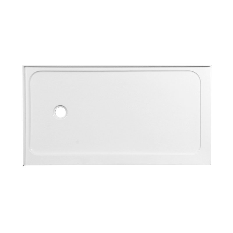 Base de douche à double seuil en acrylique 60 pouces x 32 pouces Kingston Brass Nauru, Left