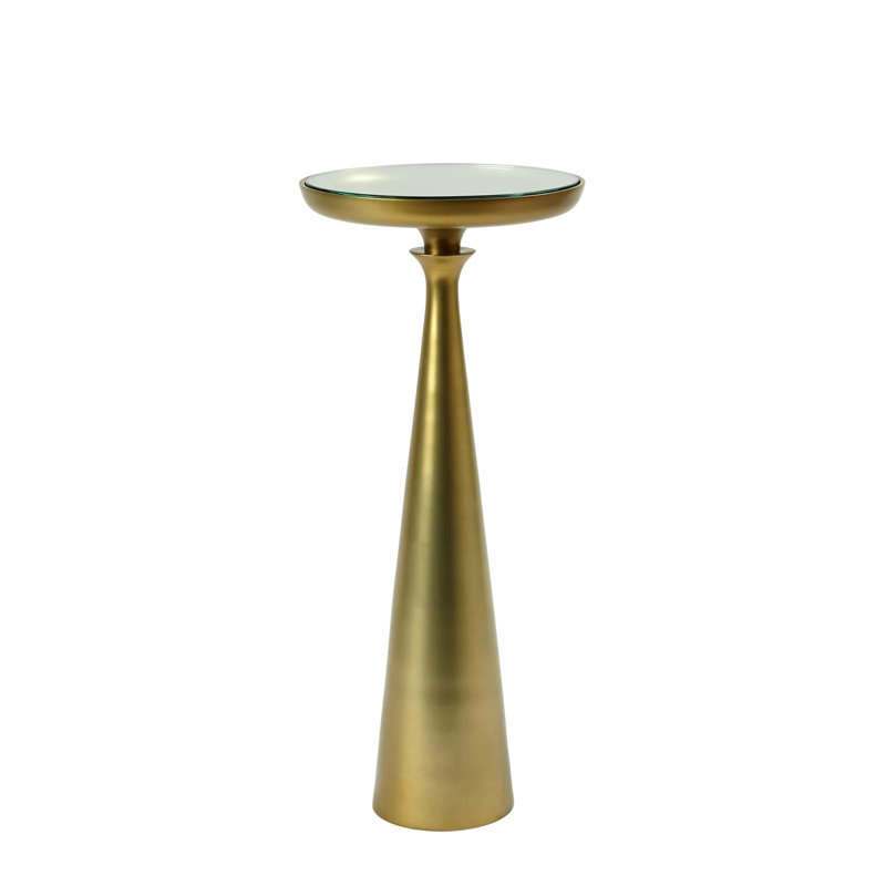 Minaret Accent Table-Lg, Satin Brass