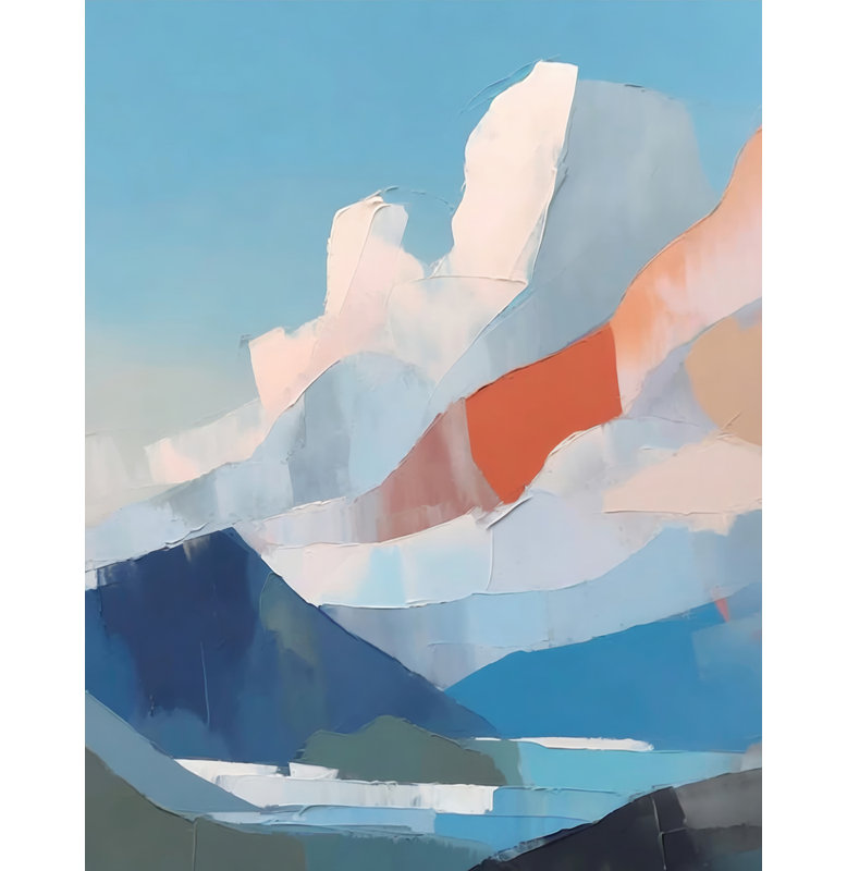 "Paysage 21" sur toile, H 15 po x l 18 po