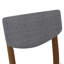 Chaise de salle à manger rustique 4 pièces avec structure en bois massif et coussin en tissu confortable pour une utilisation polyvalente à la maison-1679941446