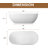 Tangent 59 inch Solid Surface Stone Freestanding Soaking Bathtub