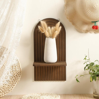 Joylynn Arch Wood Accent Shelf