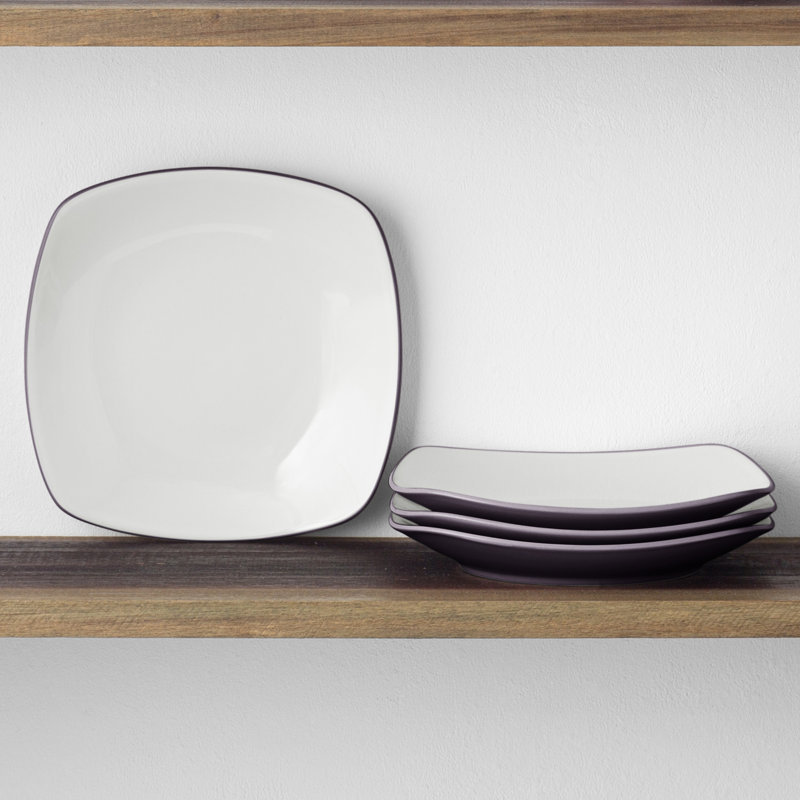 Noritake Colorwave Square Salad Plates, 8-1/4", Plum