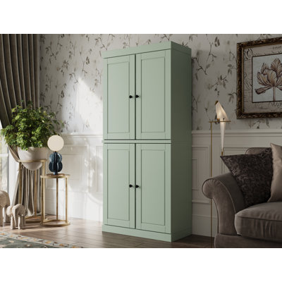 Arreana 32" W x 71.5" H Solid Wood 6-Shelf Bookcase