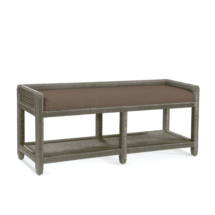 Banc de rangement en osier Glinda