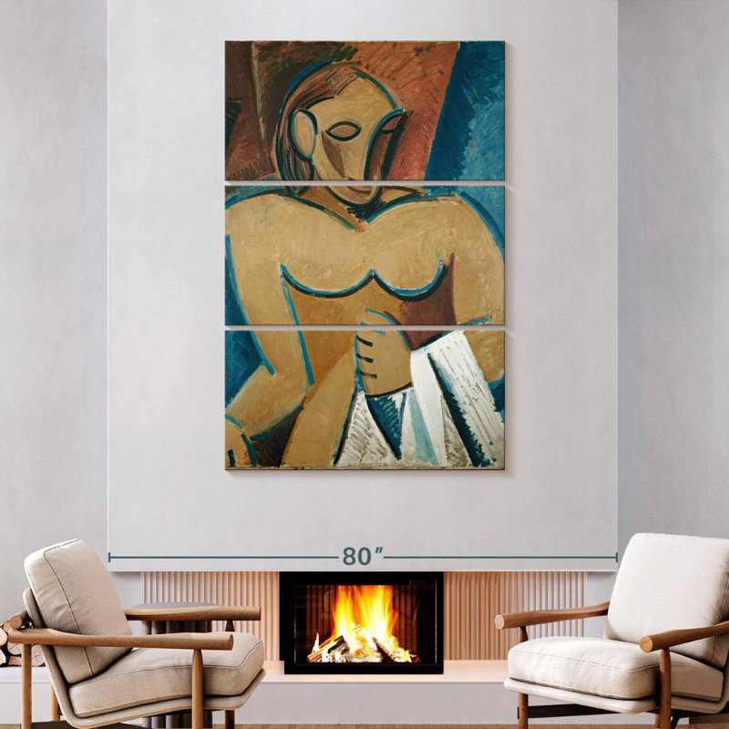 Avery nue avec serviette, H 74 po x l 48 po