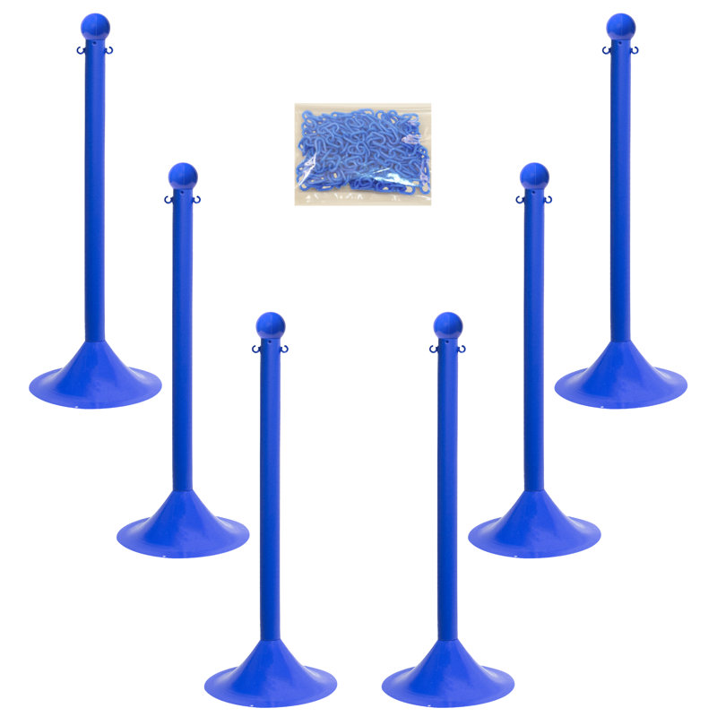 Poteau d’ensemble stanchion, Bleu