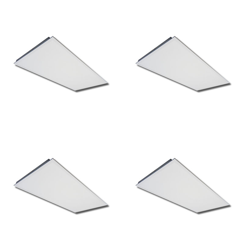 2x4 LED Back-Lit Panel Light - Adjustable Wattage - 5CCT Selectable - UL Listed - DLC Premium - White Finish - 4-Pack – Drop Ceiling Troffer for Office and Commercial Lighting