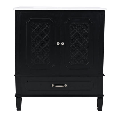 Meuble-lavabo 30 po avec lavabo style rétro