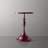 Cheryll Metal Side Table With Geometric Pattern Top And Trumpet Base