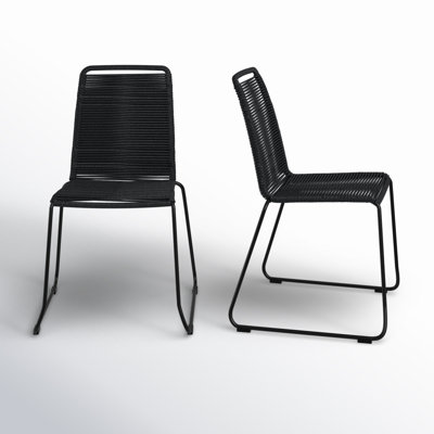 Camberlynn Premium All-Weather Wicker Outdoor Stacking Dining Side Chair