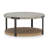 Ensemble de tables de bout 3 pièces avec plateau et roulettes gris