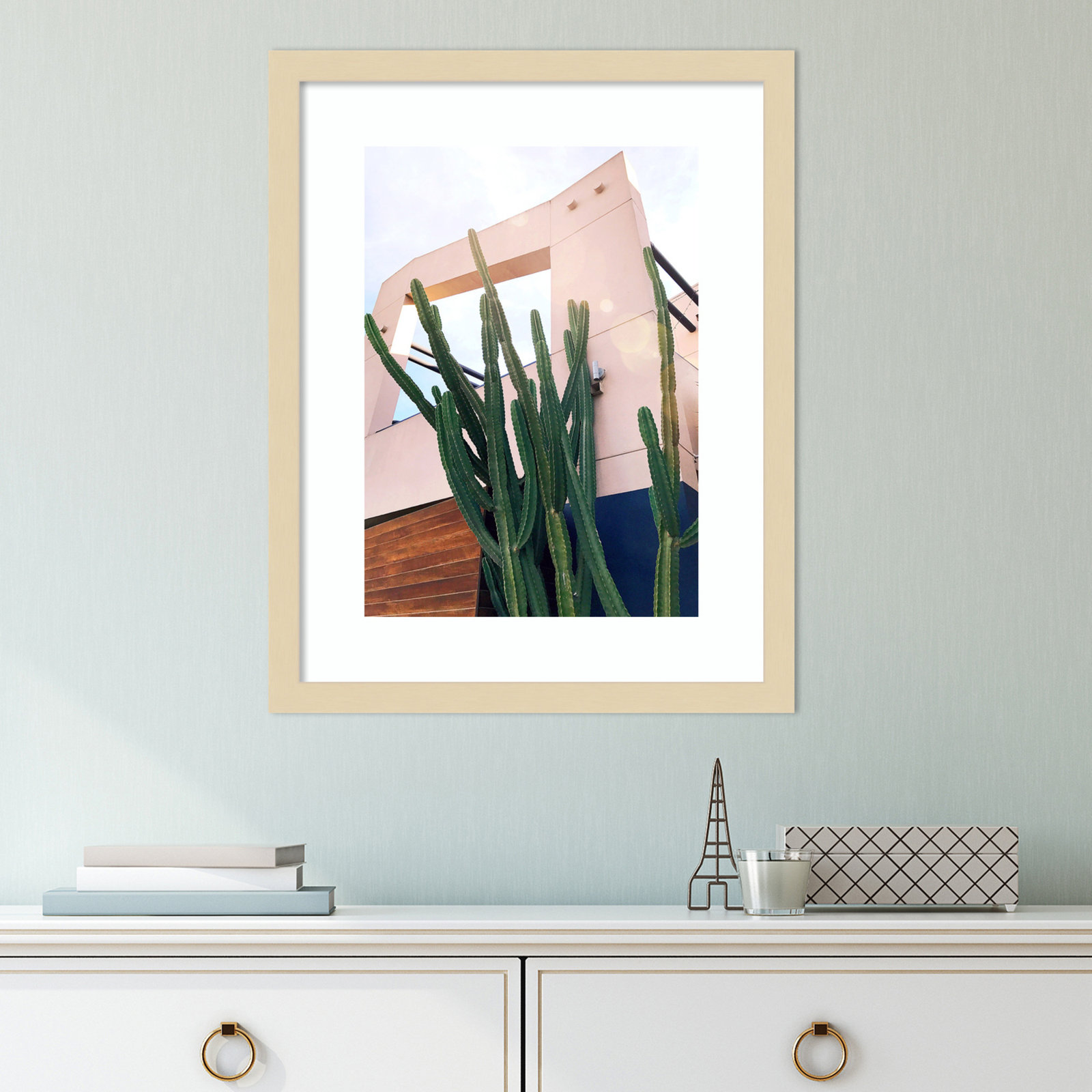 Abbot Kinney Blvd Photo Print, Natural Framed, 25.38" H x 20.38" W x 0.875" D