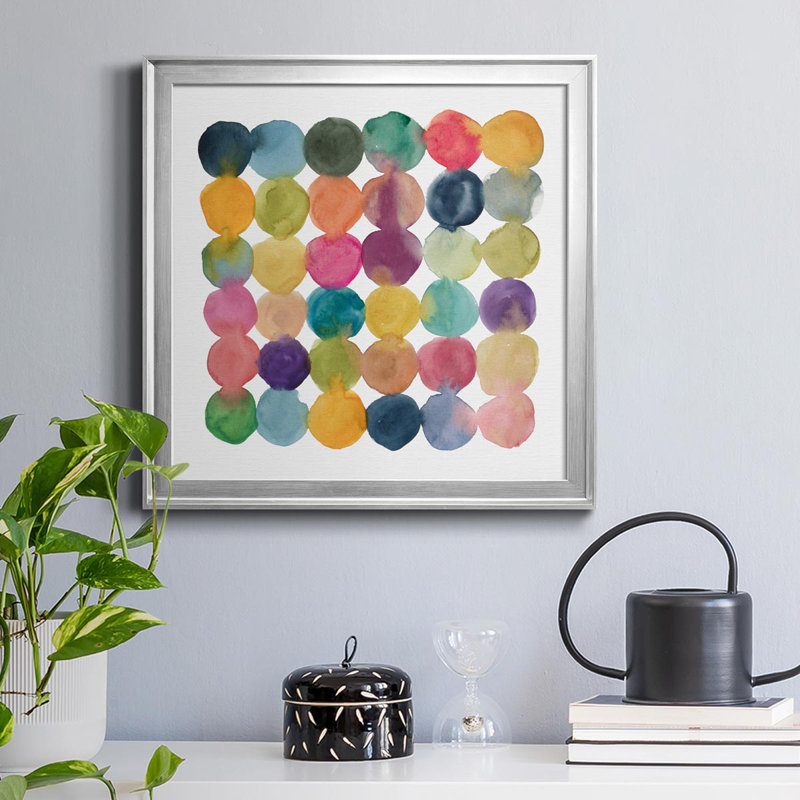 Spectrum Connections - Peinture sur toile encadrée, Cadre argenté, H 22,5 po x l 22,5 po x P 1,5 po