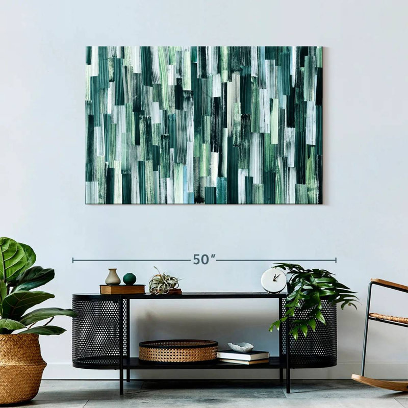 Avery Emerald Brushstrokes, 30" H x 45" W