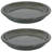 Round Glazed Ceramic Flower Pot Saucer Set of 2 - Fits 9" Planters - Gray-875224772-875224825