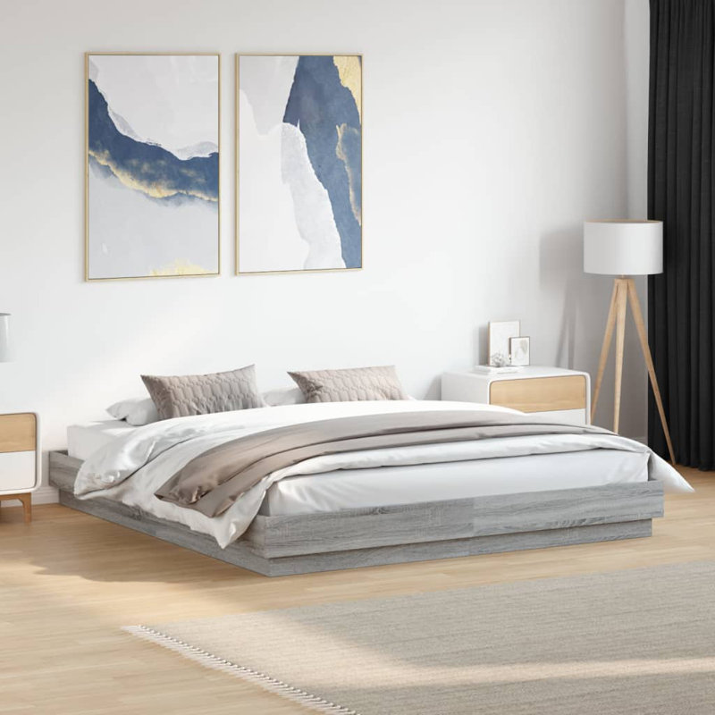 Middleport Bed, UK Single - 90 x 190 cm, Grey Sonoma