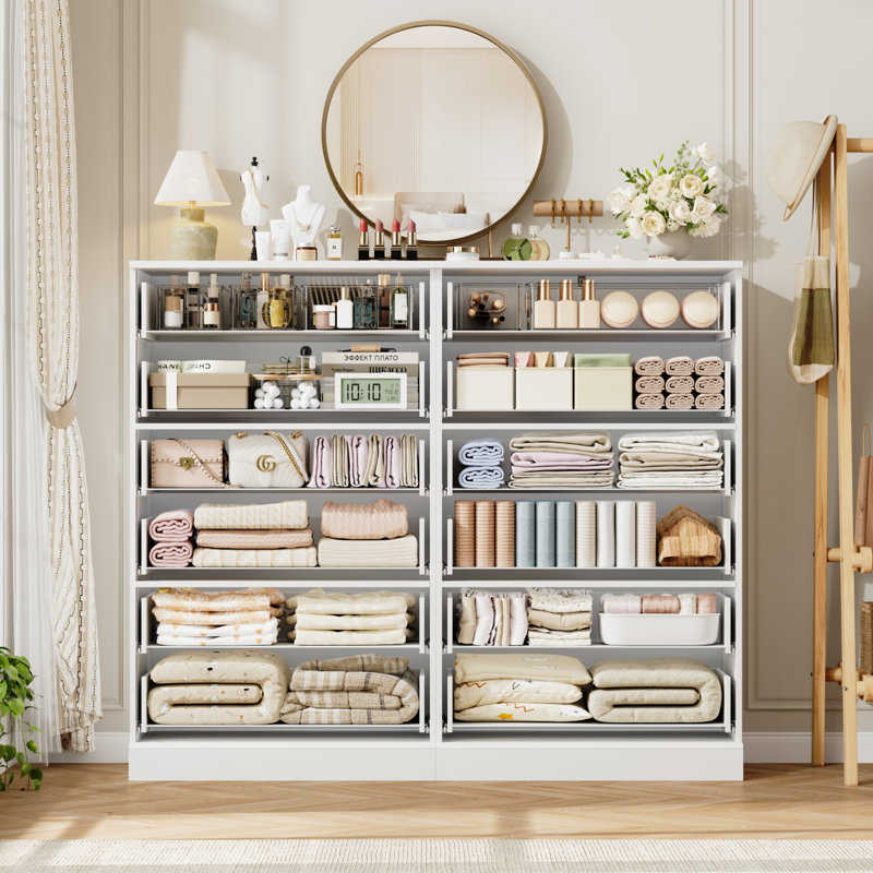 Commode verticale 6 tiroirs Sumekh, Blanc
