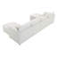 Canapé en U en chenille avec repose-pieds, canapé-lit double à 6 places, canapé spacieux de 134 x 66 po au choix pour le salon, coussins et housse chic et amovible