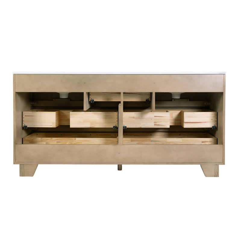 Meuble-lavabo Soleil, Naturel, 72"