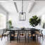 Luminaire suspendu 1 lumière noir, style moderne