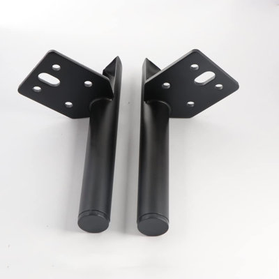 Heavy-Duty Metal Furniture Legs For Sofa Cabinet Coffee Table Replacement, Side-Mounted Design With Floor Protectors, DIY Installation Kit Included