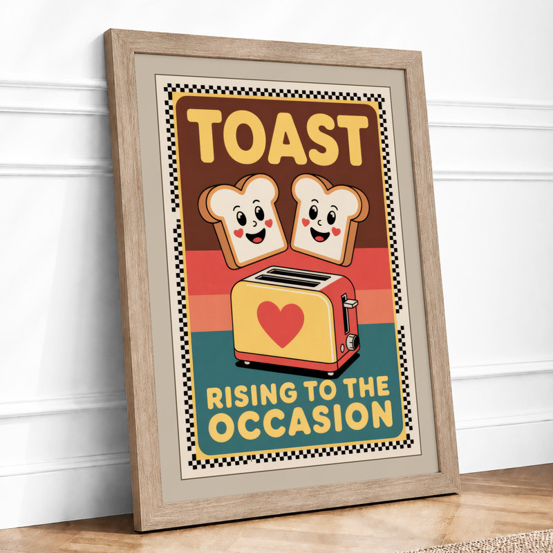 Rising to the Occasion Retro - Framed Print, Oak, A3 - 42.0 x 29.7 cm