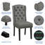 104cm H Tufted Polyester Blend Upholstered Side Chair-854803372