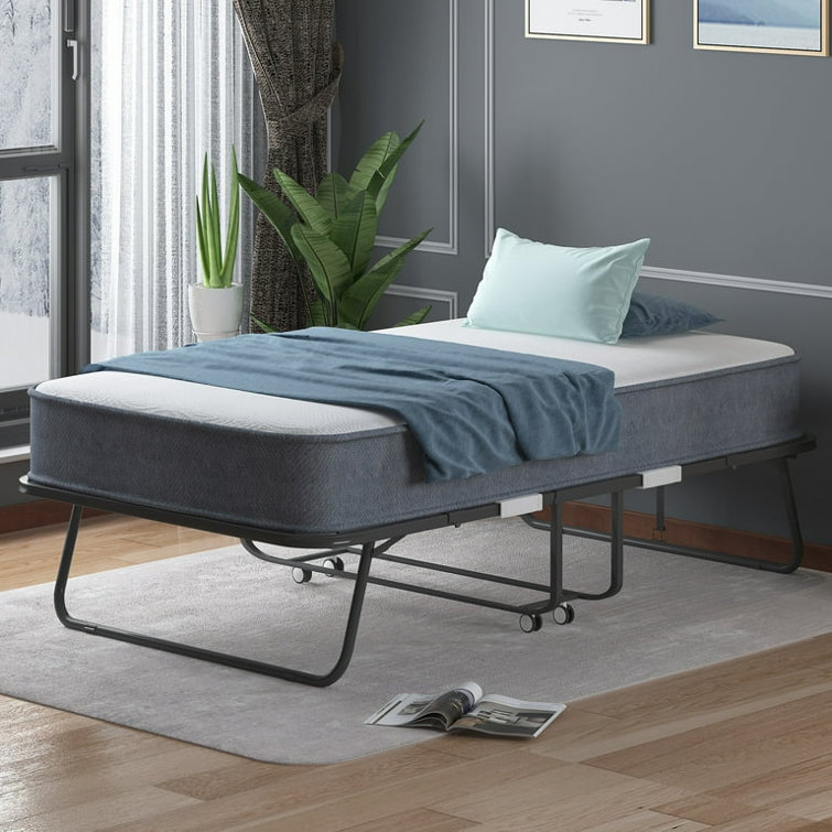 Alwyn Home Folding Bed with Memory Foam Mattress - 75 x 38 Twin