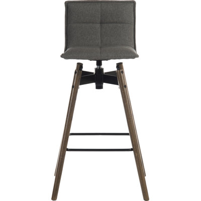 Jerri Swivel Upholstered Counter Stool with Solid Wood Frame
