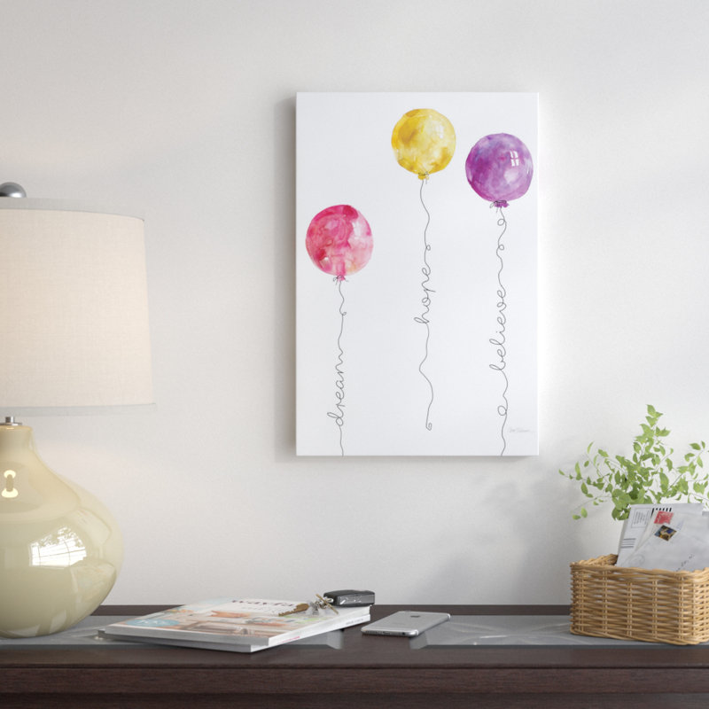 « balloone i », peinture sur toile tendue, H 40 po x l 26 po x P 1,5 po