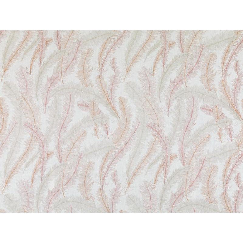 Whimsy Garden Linen Fabric, Coral