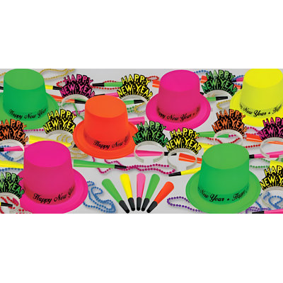 Assortiment de décorations pour 6 personnes pour le réveillon du Nouvel An de PMU 2024 (6 / psn) Pqt / 1