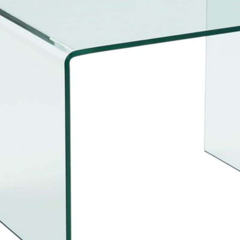 Table de bout 19 po en verre transparent