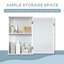Armoire à pharmacie 1 porte avec 2 tablettes pour salle de bain-156928208