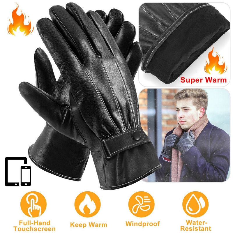Gants pour hommes en cuir pour hommes