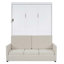 Lit escamotable double pleine grandeur avec coussin