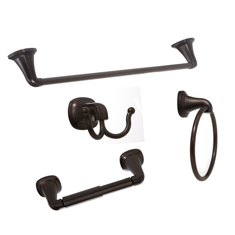 Belding 4 - Piece Bathroom Hardware Set, Oil Rubbed Bronze