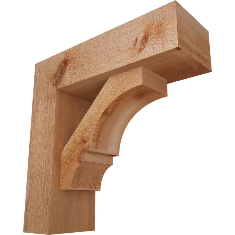 Balboa Block Offset Brace Bracket, 18 x 18, 6"W Western Red Cedar (Rough Sawn)