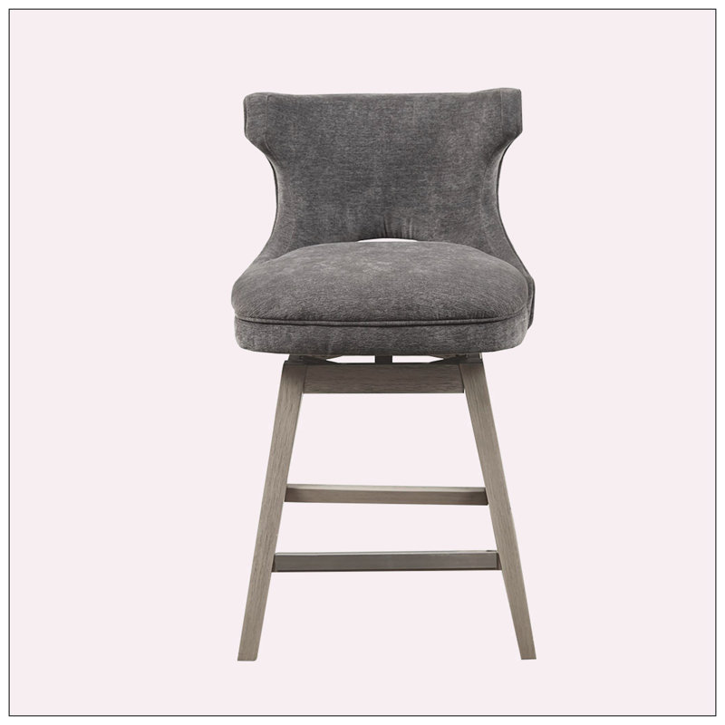 Tabouret de comptoir Callistus 25,75, Gris, Gris foncé