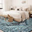 Tapis à motif floral lavable Fillender-105705493