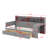 Wooden Daybed With Storage Shelves, Multi-Functional Bed With Two Storage Drawers And Study Desk-1353363672