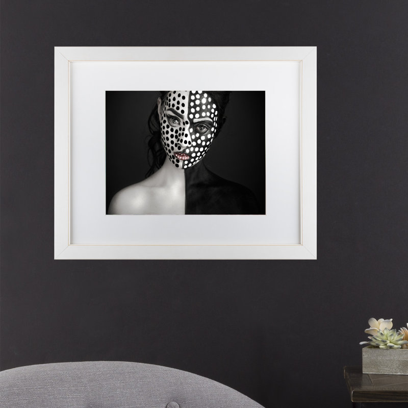 Modern & Contemporary, 11" H x 14" W x 0.5" D, White, White Framed